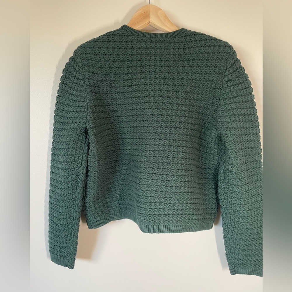 NEW Ba&sh Bash Gaspard Tweed Cardigan Jacket Vertbouteille Dark Green | sz 1 / S - Picture 6 of 12